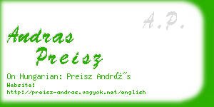 andras preisz business card